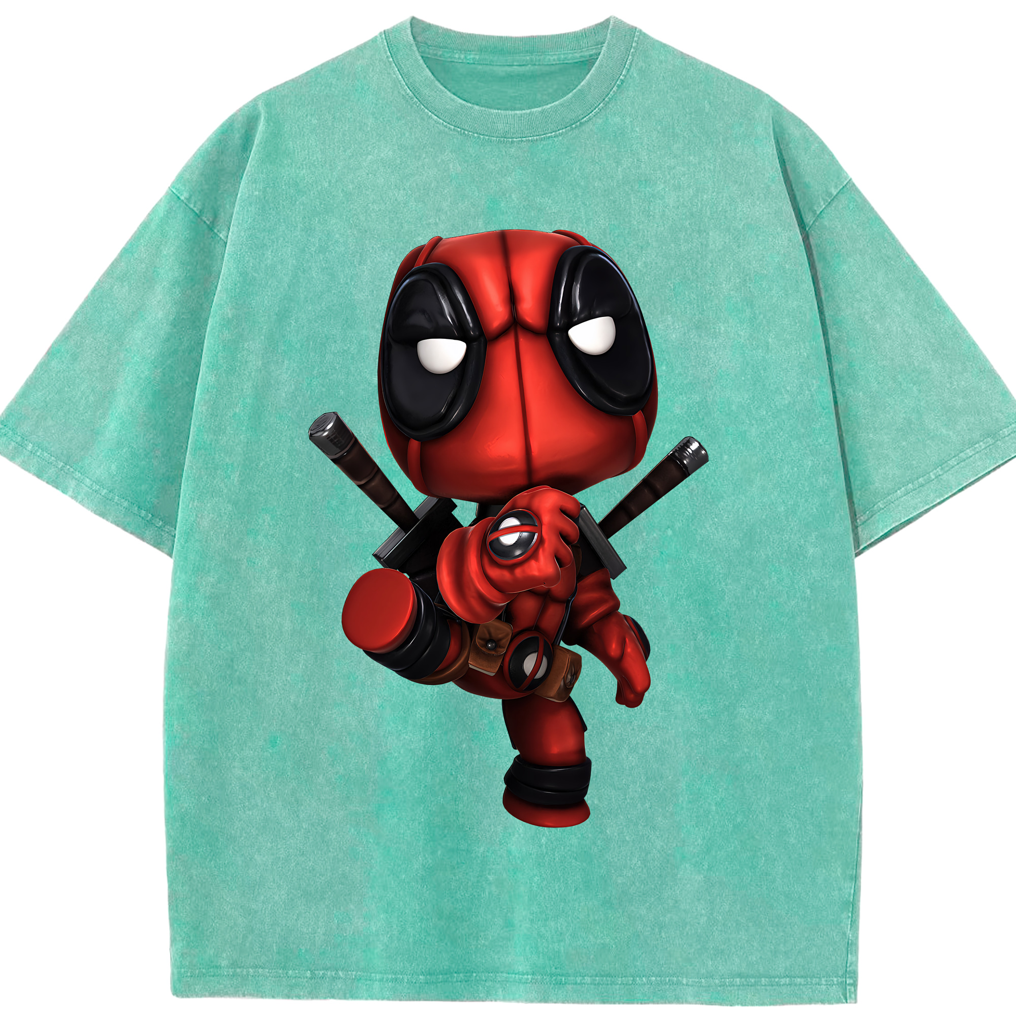 （画像用） Deadpool デッドプール 綿100% ヴィンテージ風 半袖Tシャツ（フロントプリント）